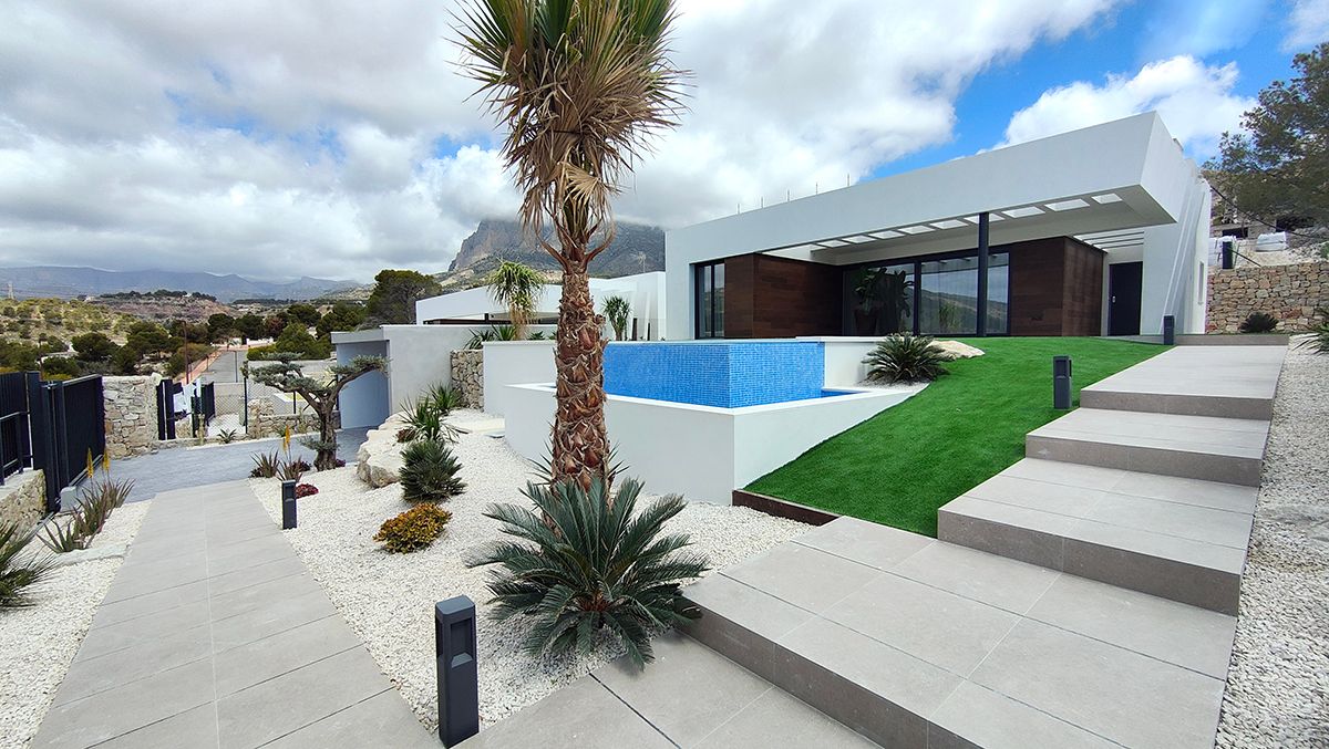 Villa in moderne stijl met uitzicht op zee in de urbanisatie Sea Hills Finestrat