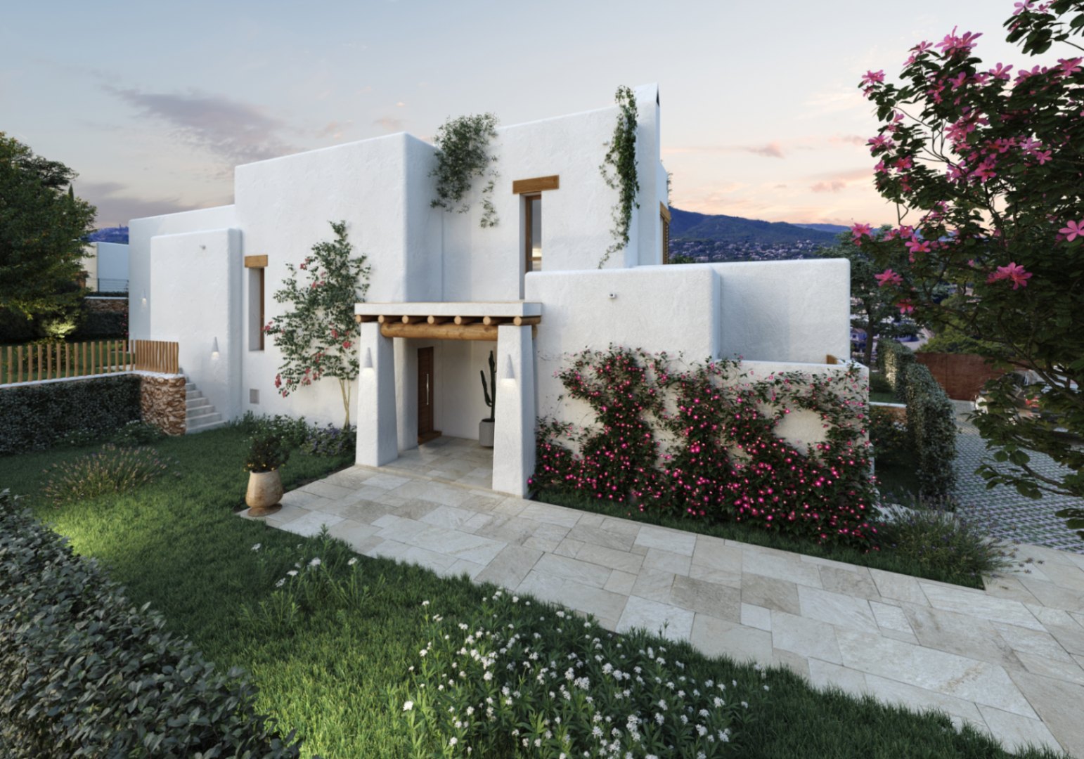 Nieuwbouw villa in Ibiza-stijl te koop in Las Lomas del Rey Jávea, Costa Blanca