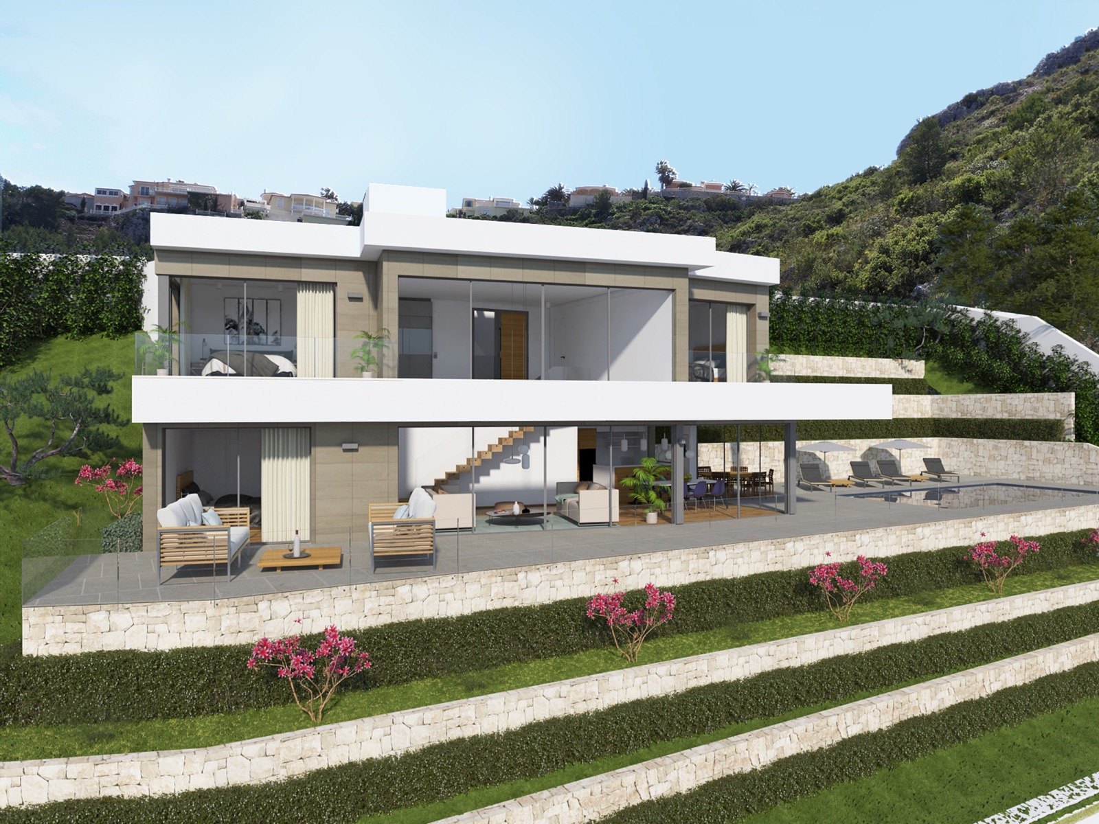 Moderne stijl villa met uitzicht op zee in Marquesa V Denia