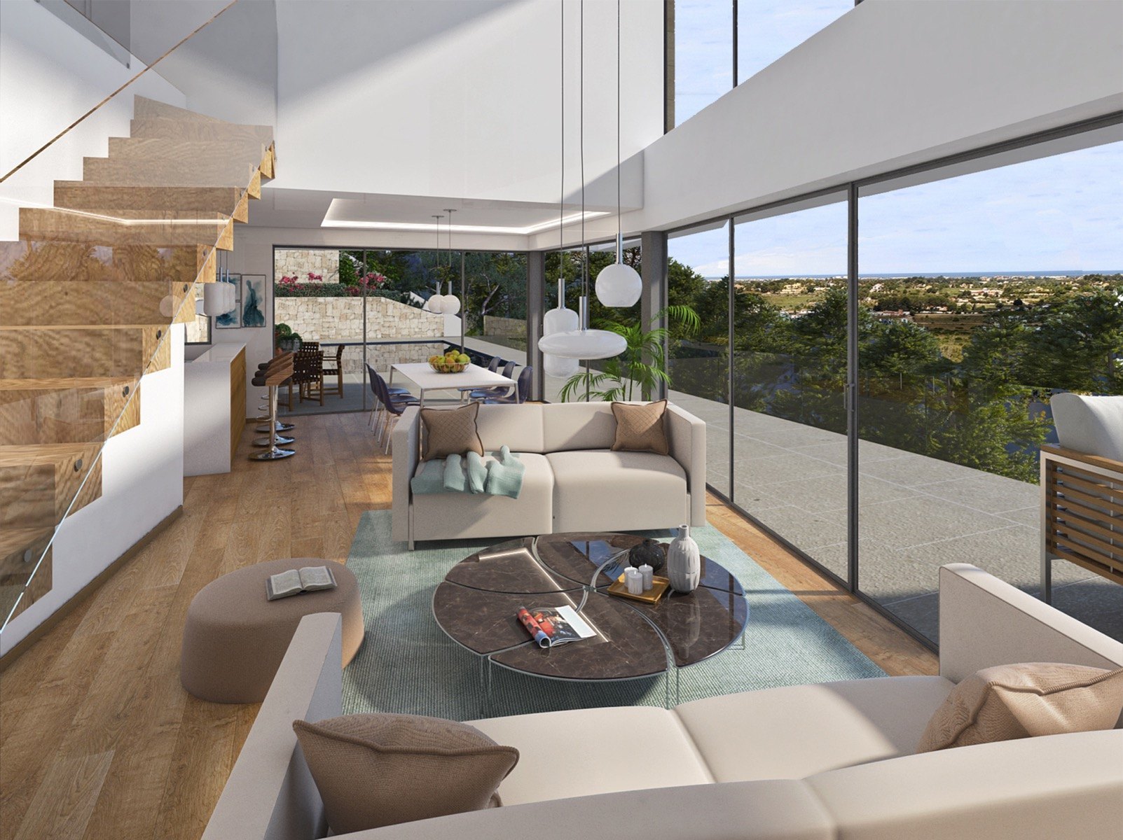 Moderne stijl villa met uitzicht op zee in Marquesa V Denia