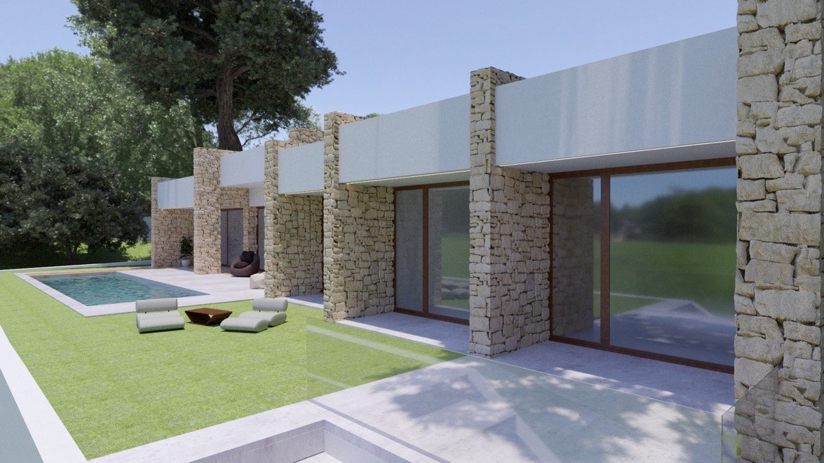 Moderne neu erbaute Villa zum Verkauf in Altea auf einer Etage