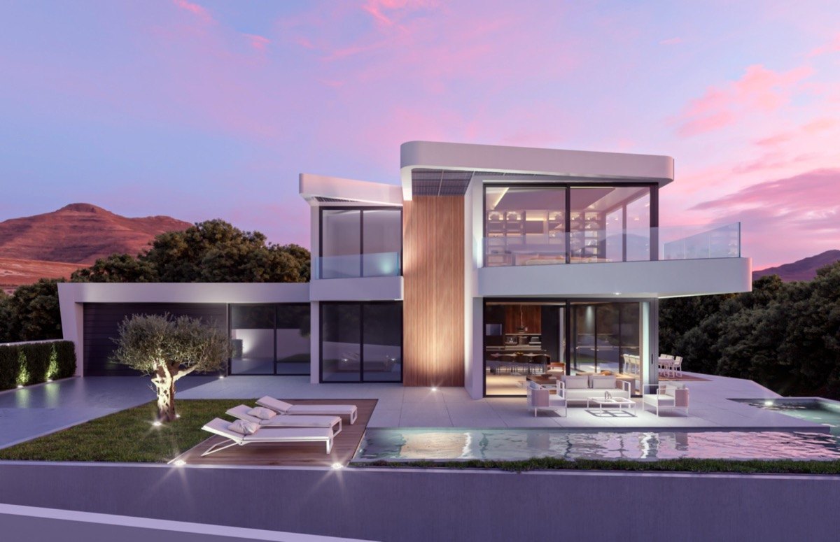 Project met bouwlicentie moderne nieuwbouw villa te koop in Santa Clara Altea