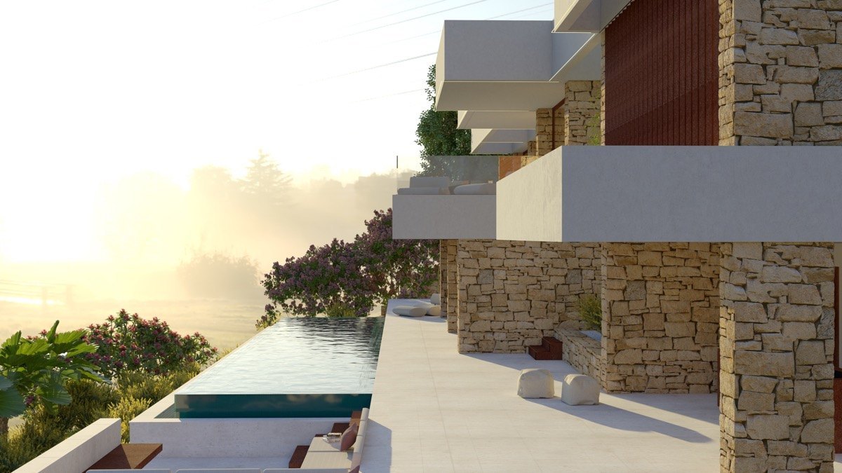 Villa moderna de obra nueva en venta en Altea Golf Club vistas al mar