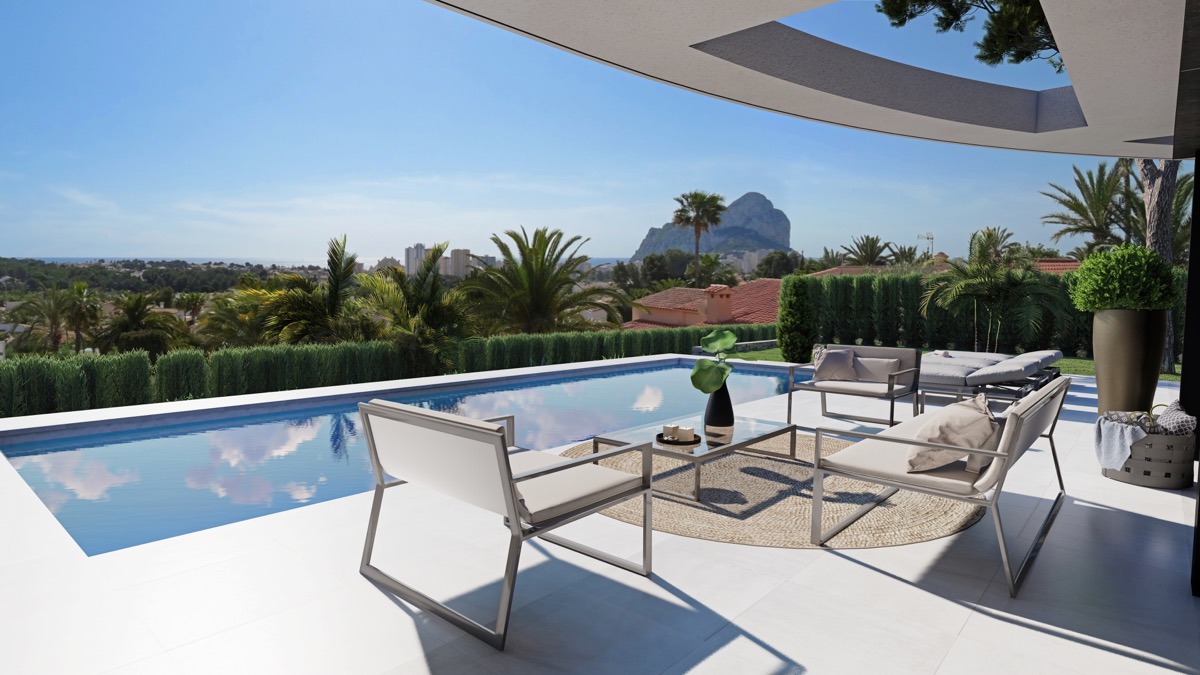 Modern new build villa project for sale in Calpe