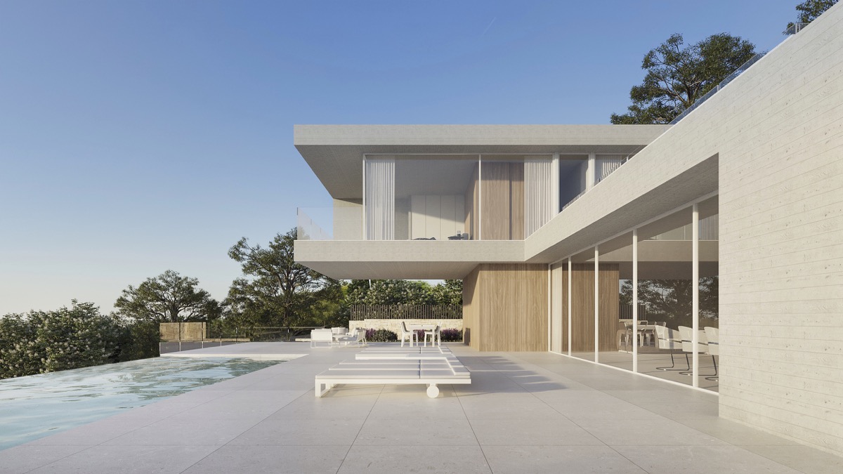 Moderne stijl villa met uitzicht op zee en bouwvergunning in Montemar Benissa