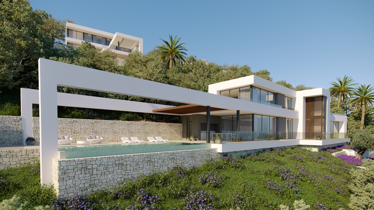 New build villa with sea views for sale in Costa Nova Jávea, Costa Blanca