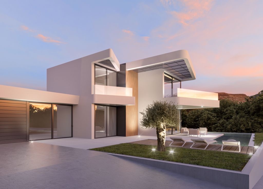 Moderne Villa mit Meerblick und Baugenehmigung in Santa Clara Altea