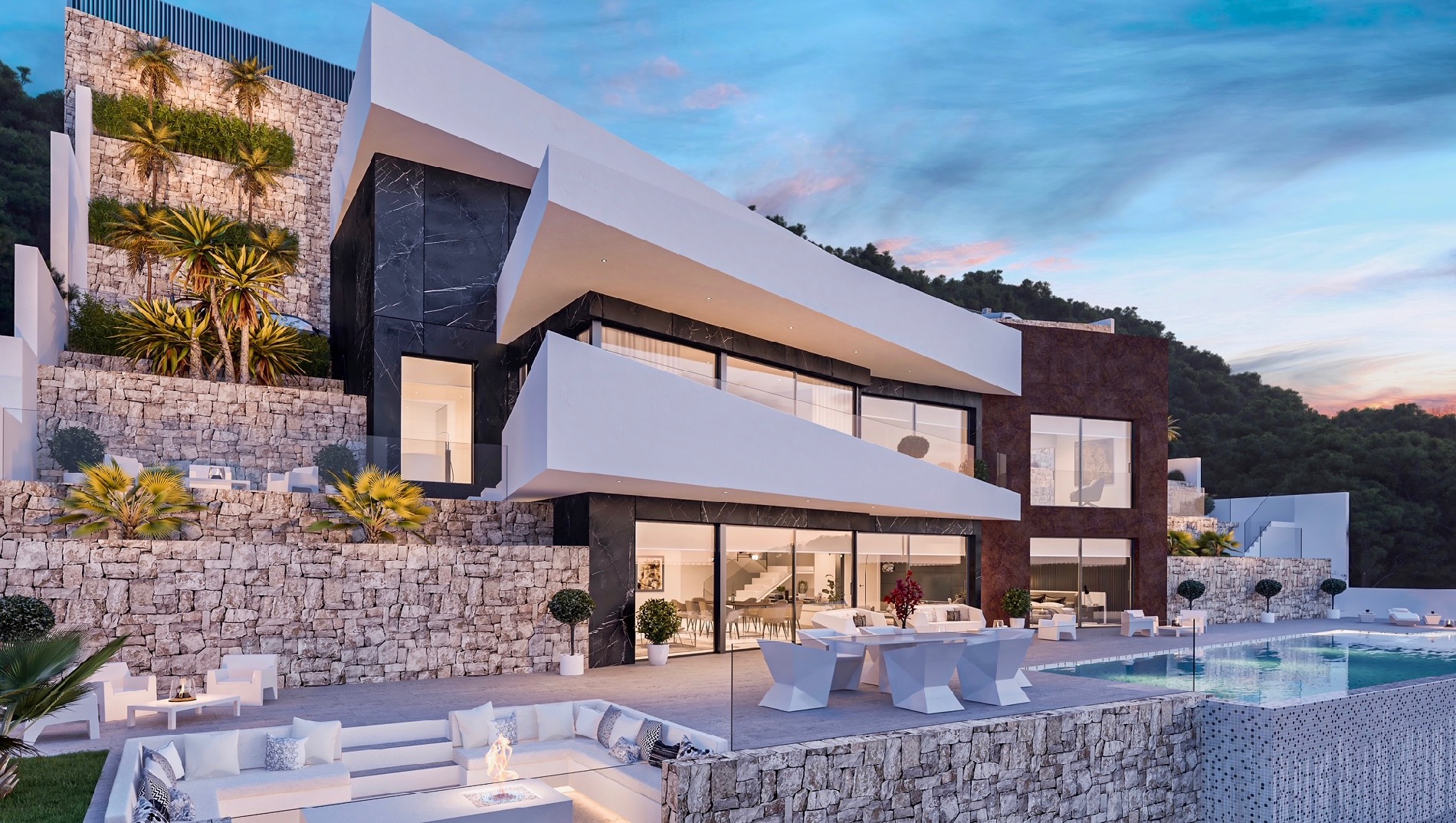 Moderne stijl villa met uitzicht op zee in Raco de Galeno Benissa