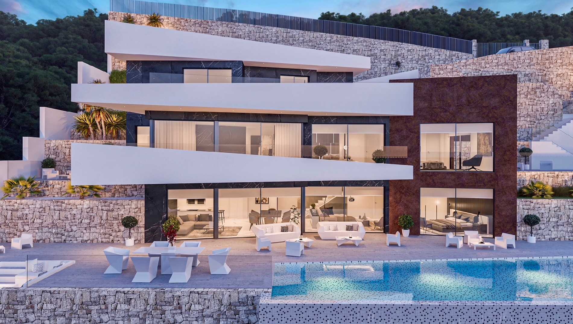 Moderne stijl villa met uitzicht op zee in Raco de Galeno Benissa