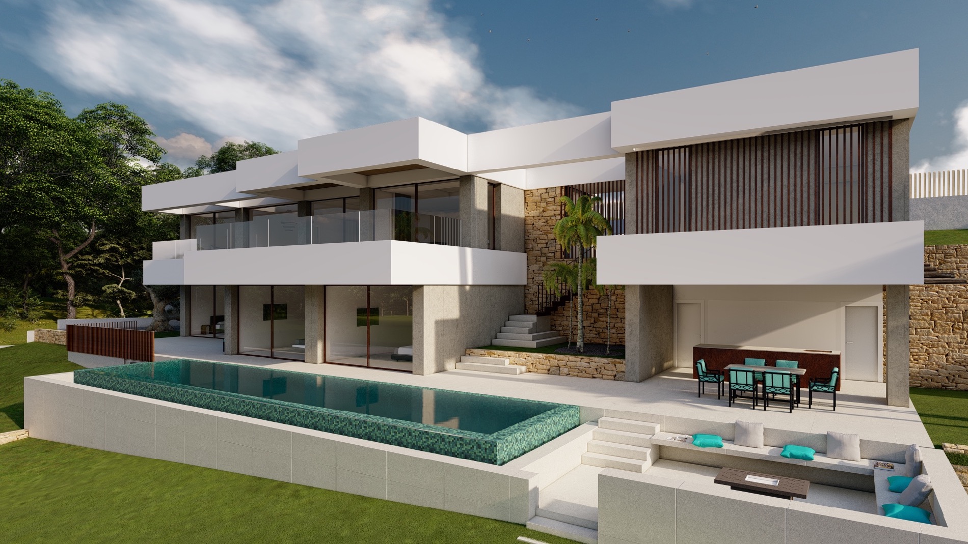Villa im modernen Stil mit Meerblick im Altea Golf Club