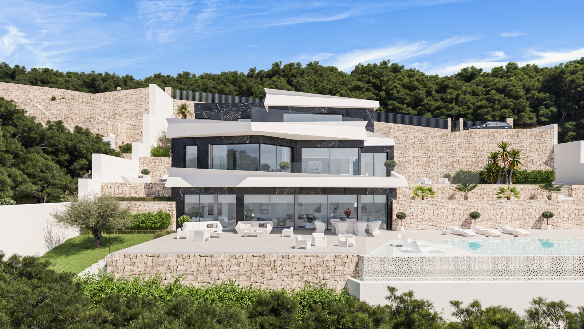 Villa im modernen Stil mit Meerblick in Raco de Galeno, Benissa
