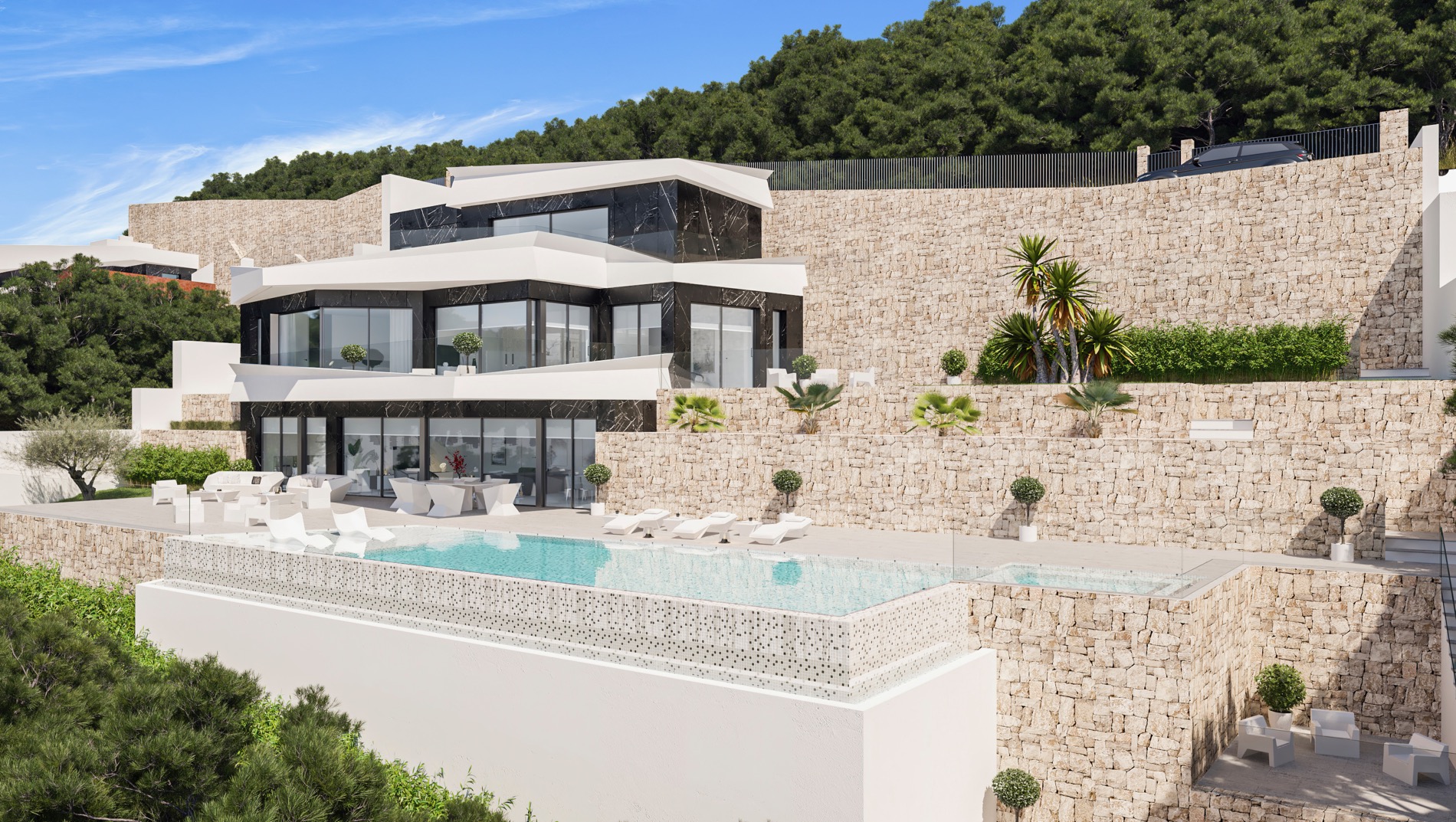 Modern style villa with sea views in Raco de Galeno Benissa